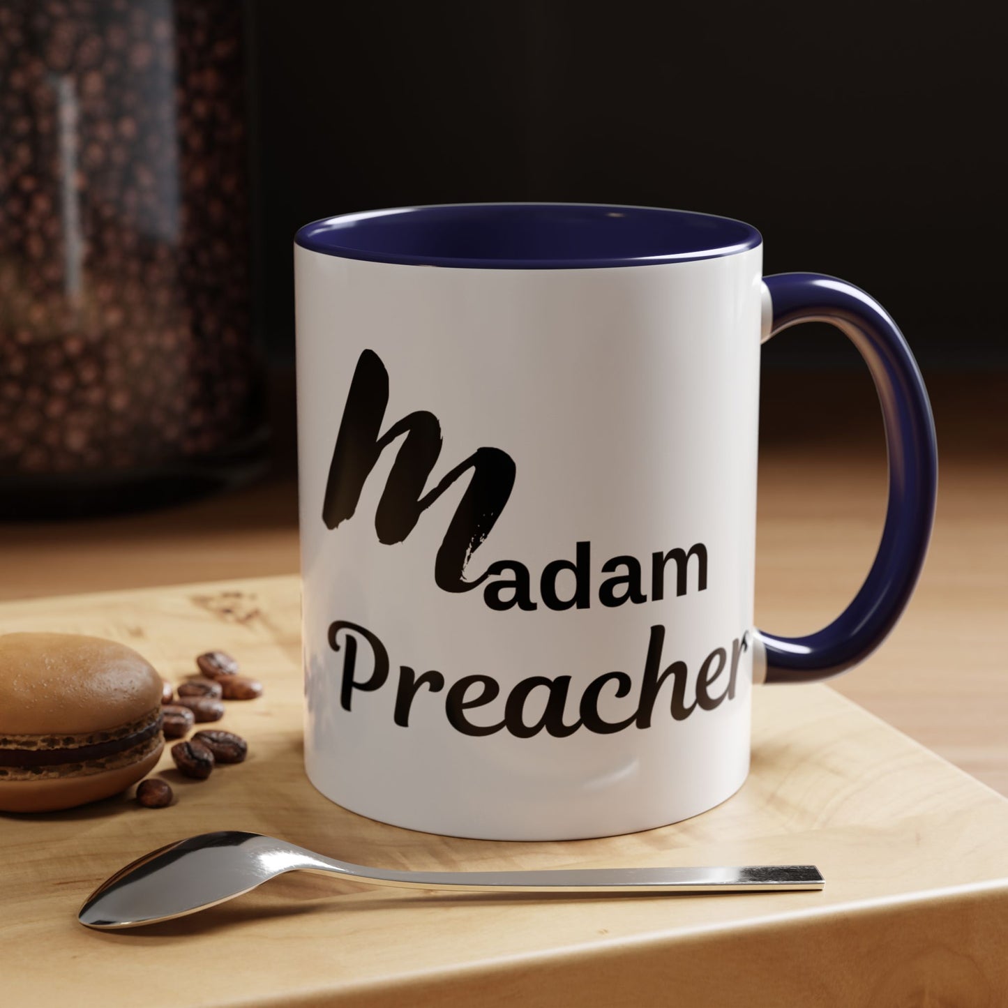 Madam Preacher Accent Coffee Mug - Multi Color handle