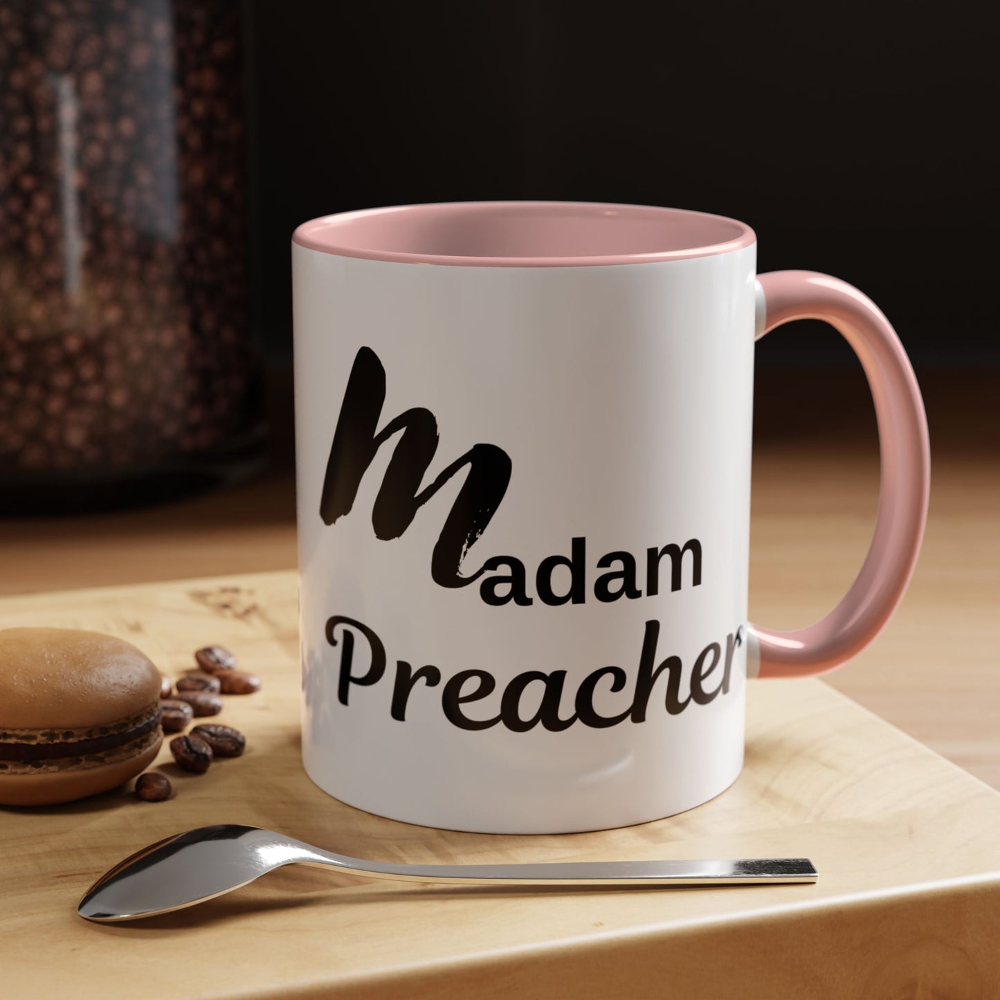 Madam Preacher Accent Coffee Mug - Multi Color handle