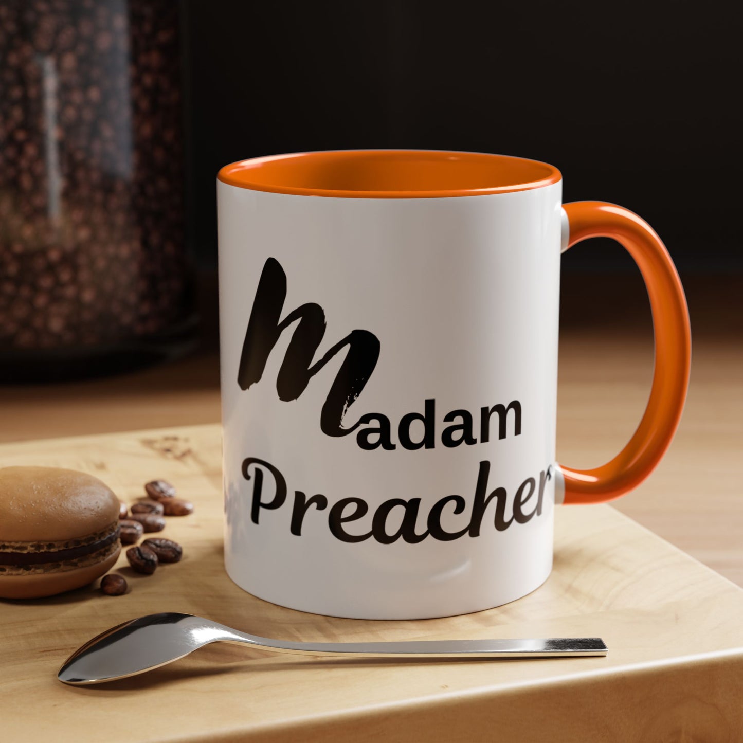 Madam Preacher Accent Coffee Mug - Multi Color handle