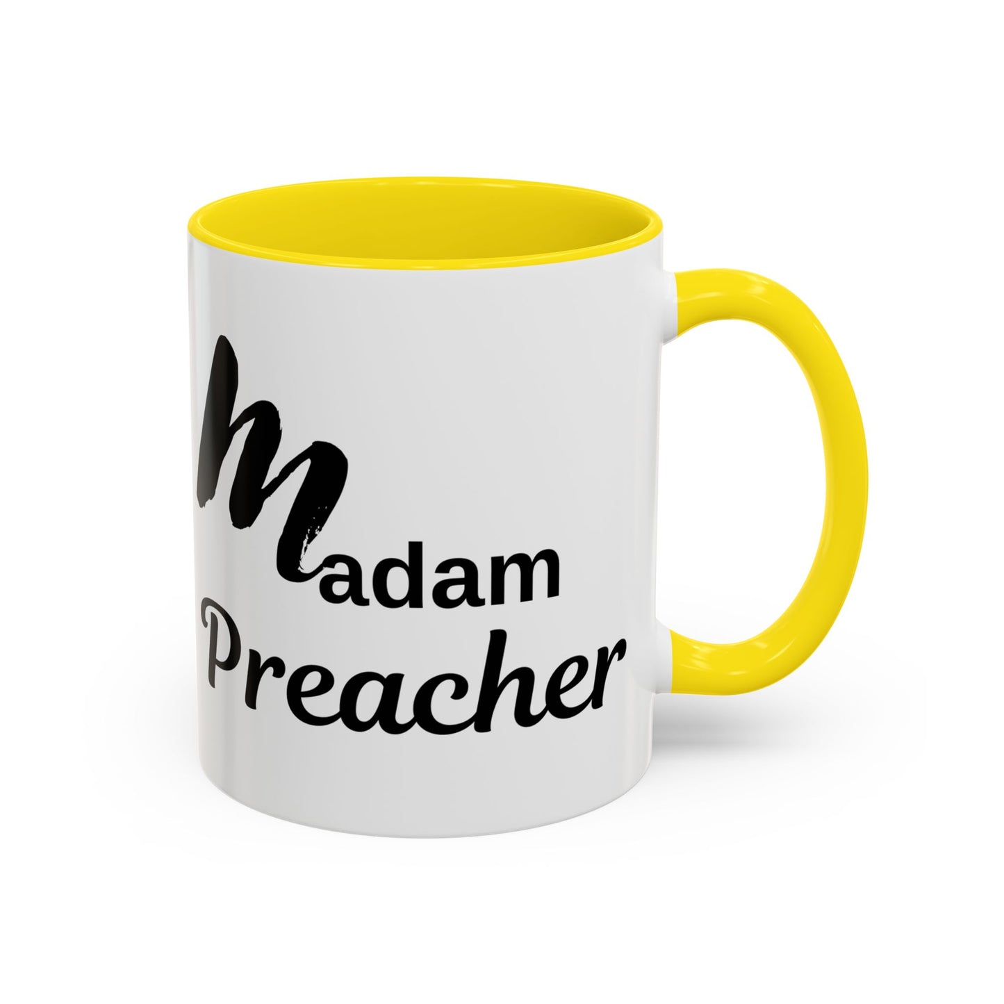 Madam Preacher Accent Coffee Mug - Multi Color handle