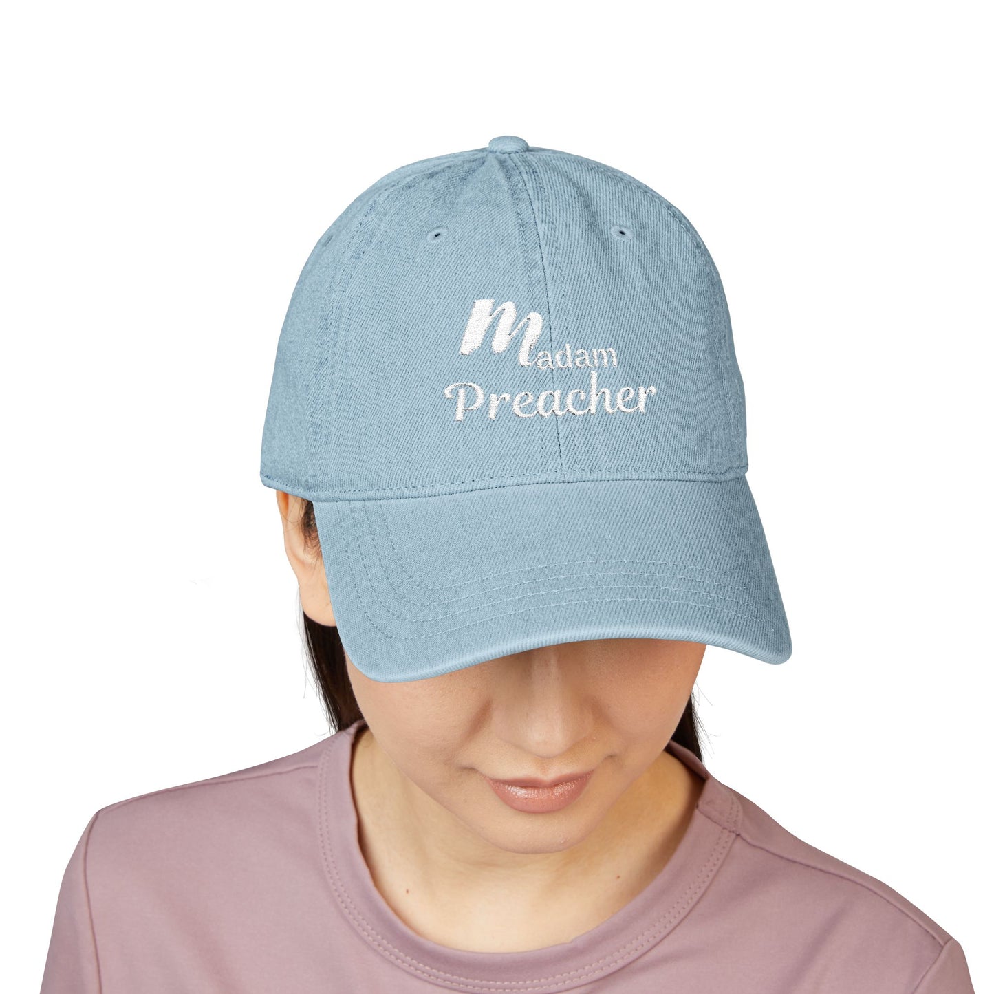 Madam Preacher Denim Hat (Embroidery)