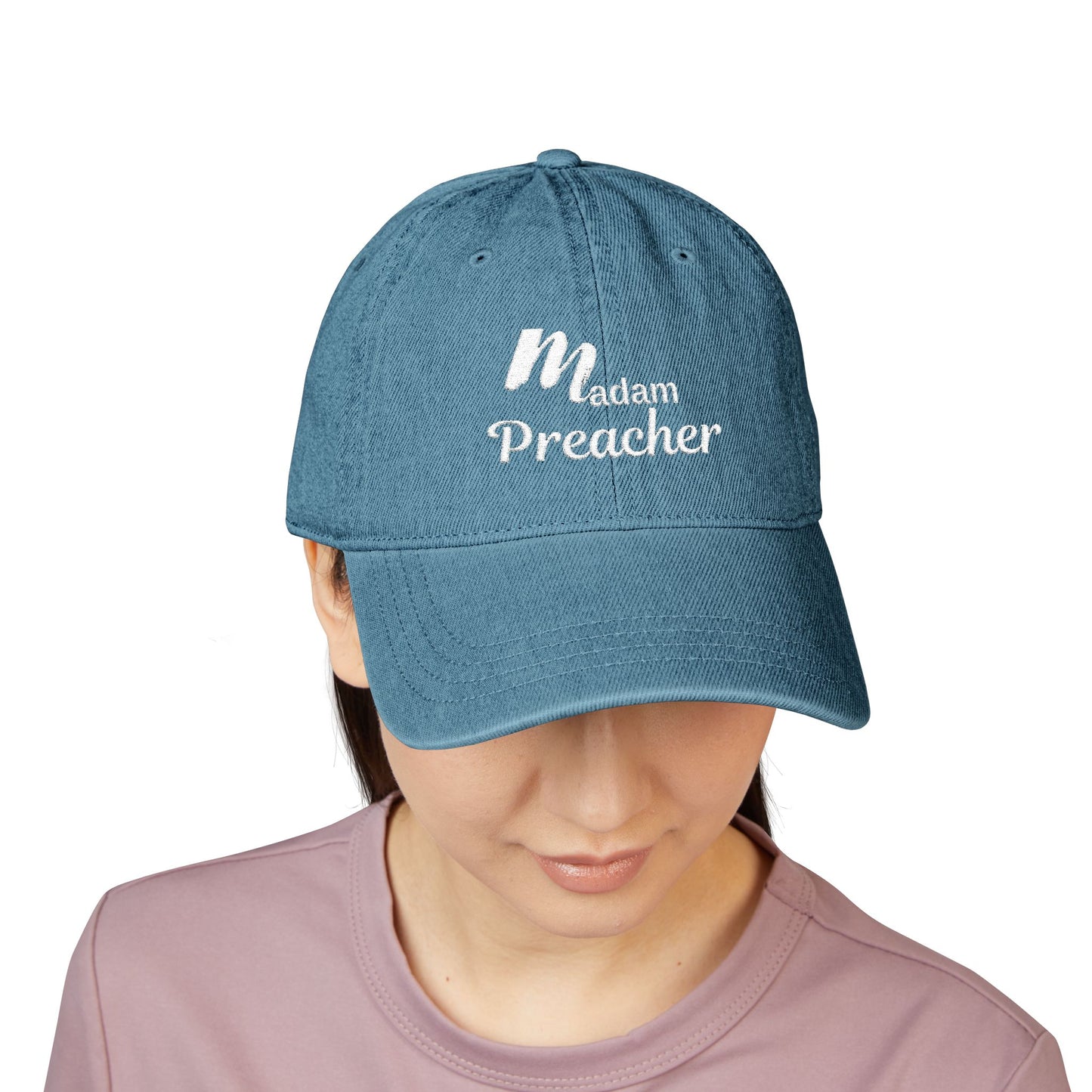 Madam Preacher Denim Hat (Embroidery)