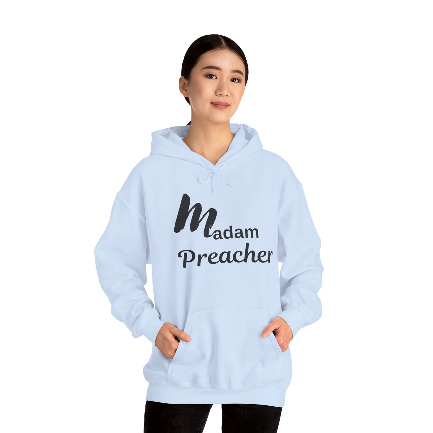 Madam Preacher Hooded Sweatshirt - Inspirational & Comfy Apparel for Religious Leaders