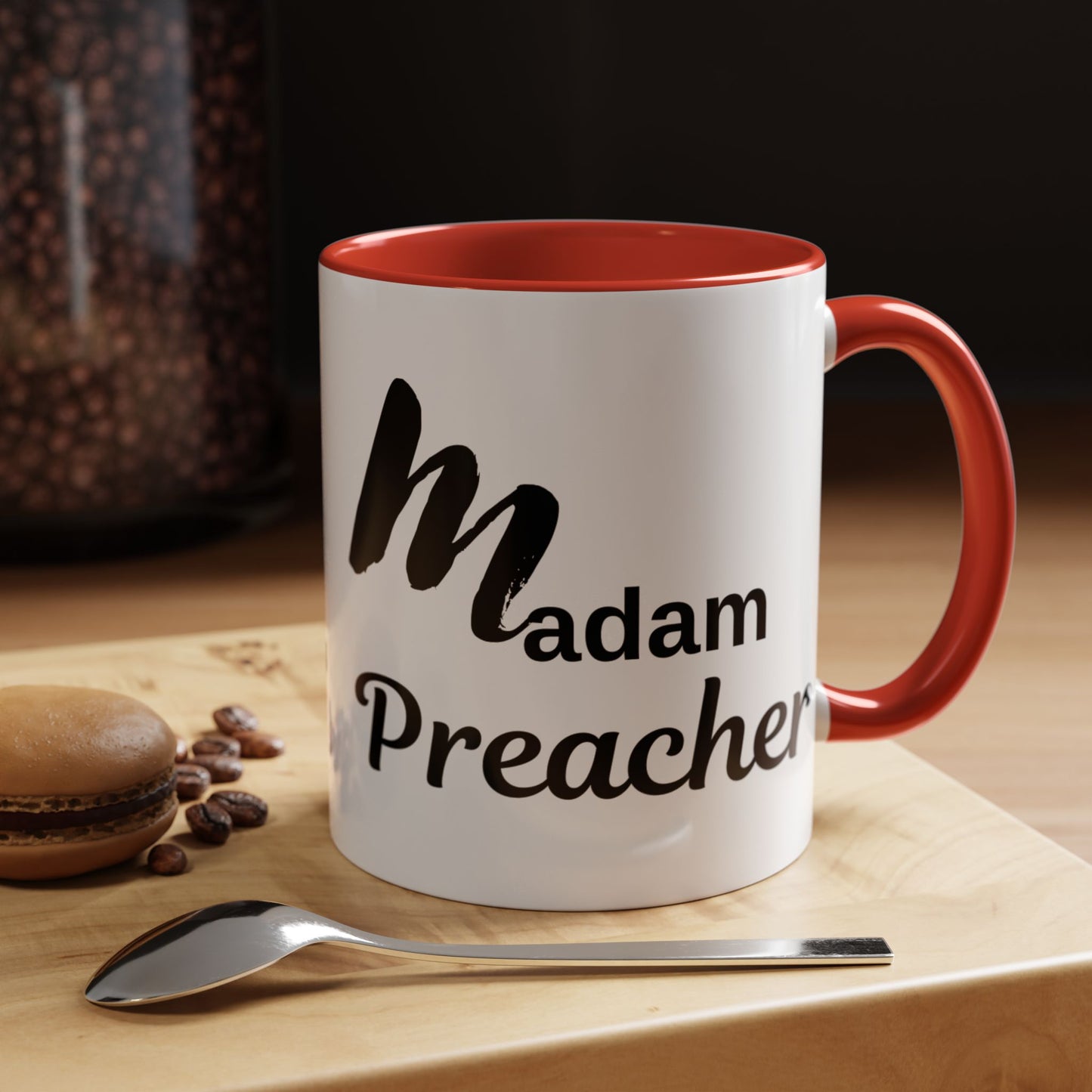 Madam Preacher Accent Coffee Mug - Multi Color handle