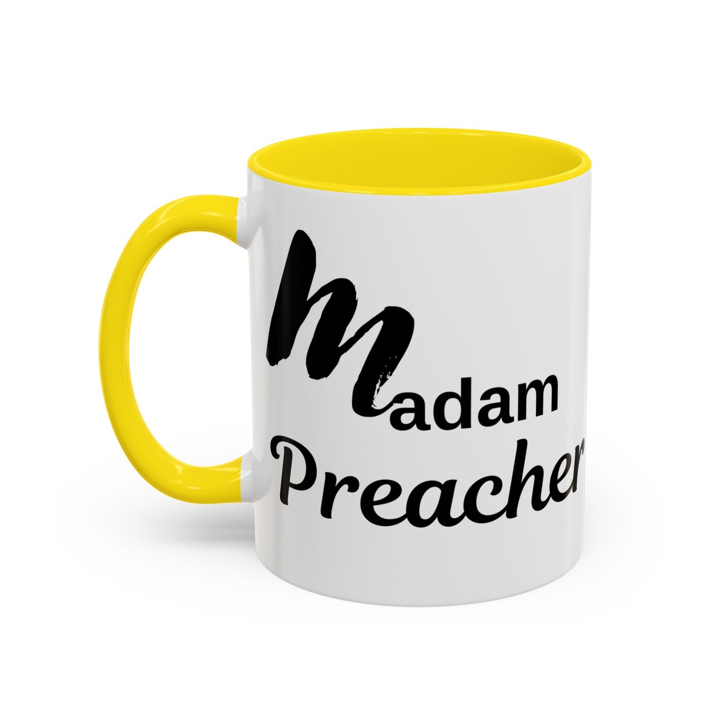 Madam Preacher Accent Coffee Mug - Multi Color handle