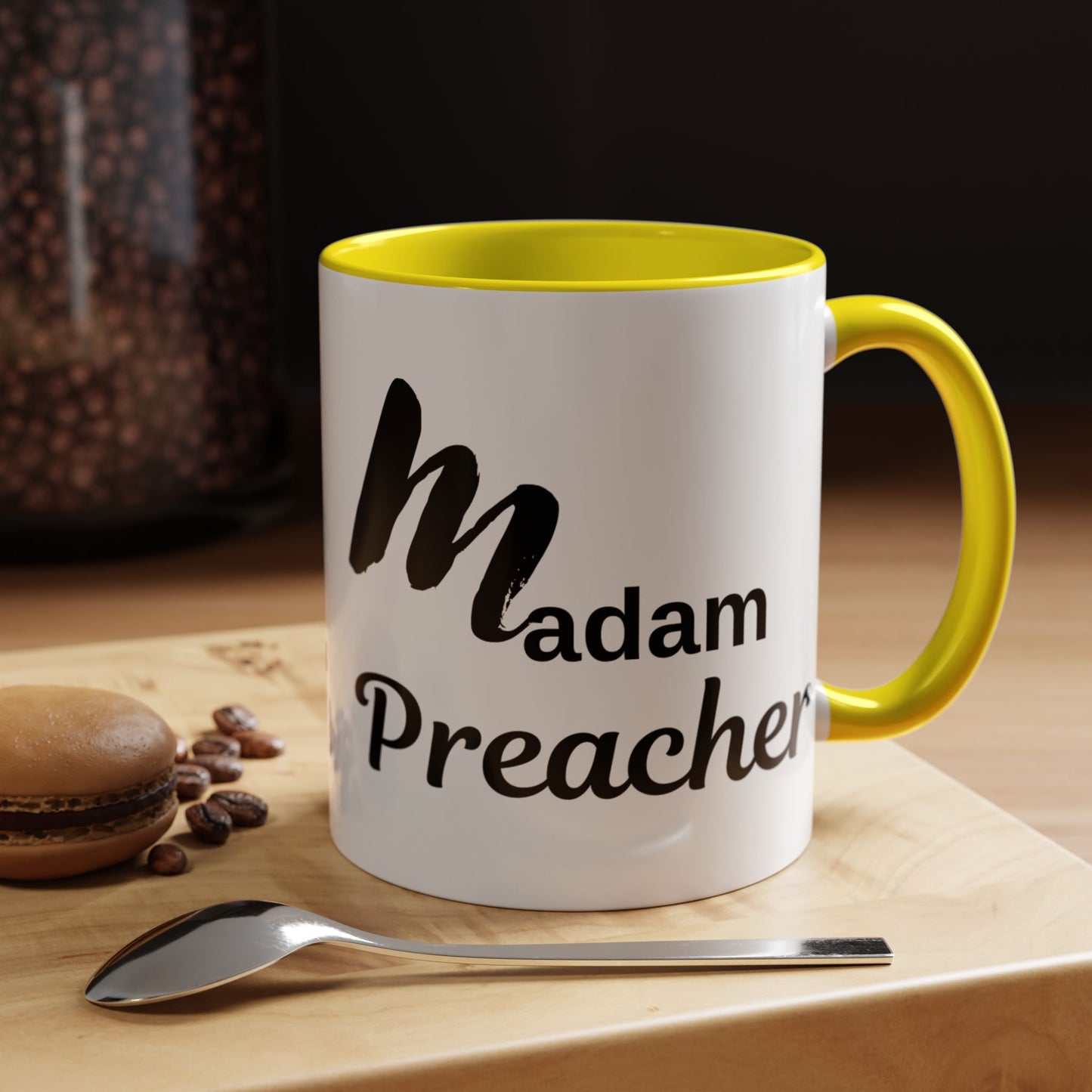 Madam Preacher Accent Coffee Mug - Multi Color handle