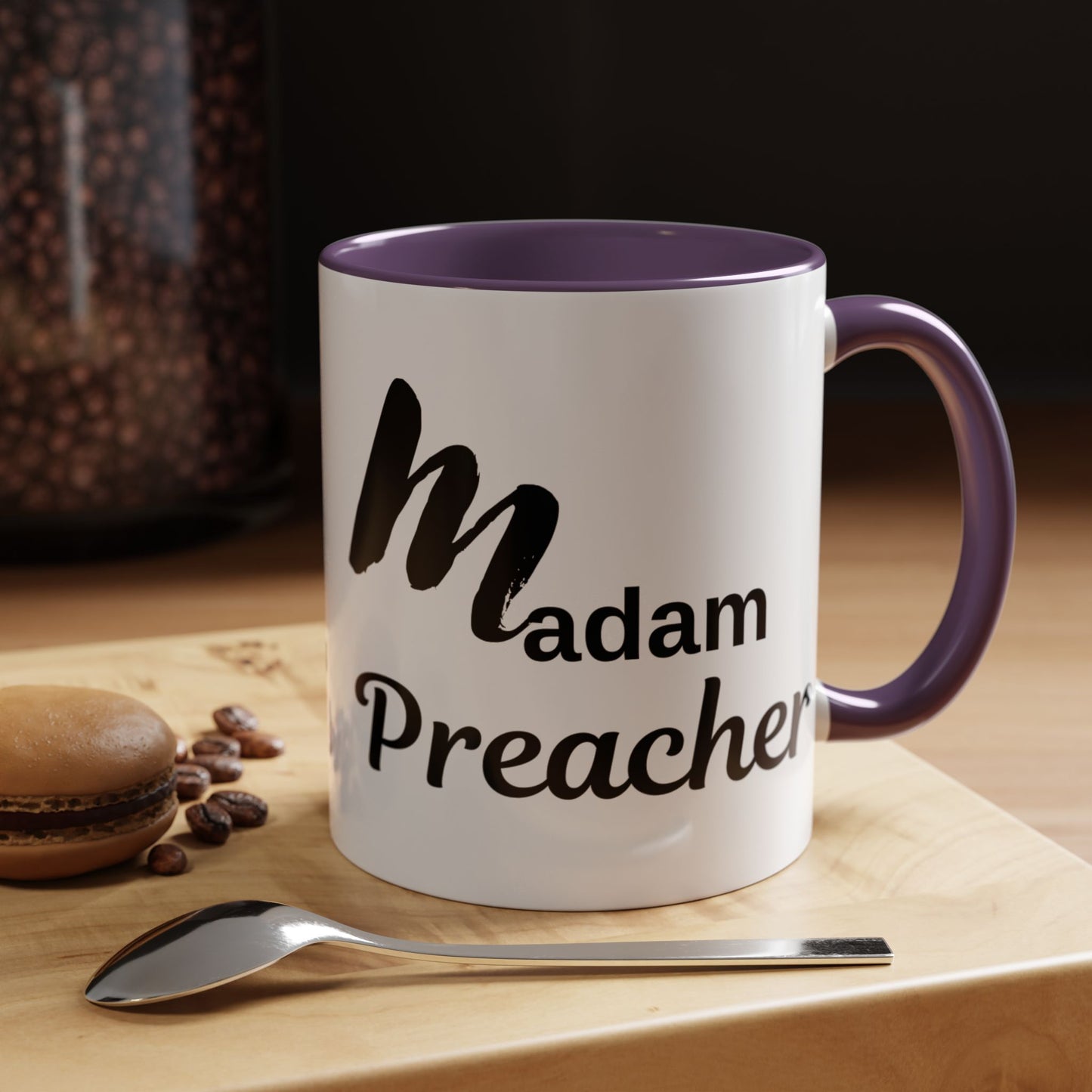Madam Preacher Accent Coffee Mug - Multi Color handle