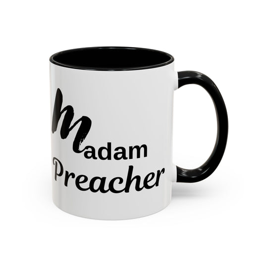 Madam Preacher Accent Coffee Mug - Multi Color handle