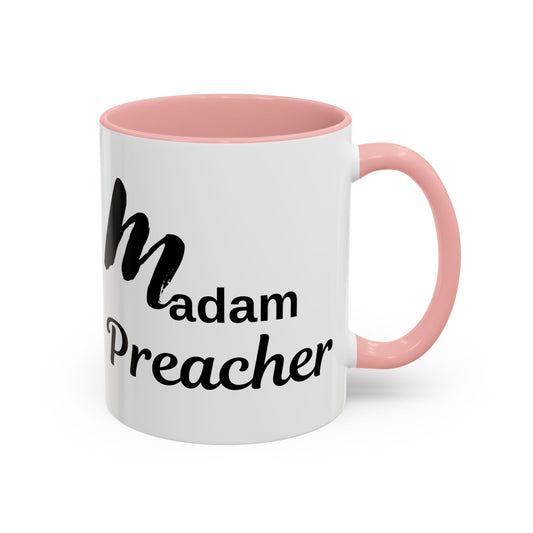 Madam Preacher Accent Coffee Mug - Multi Color handle