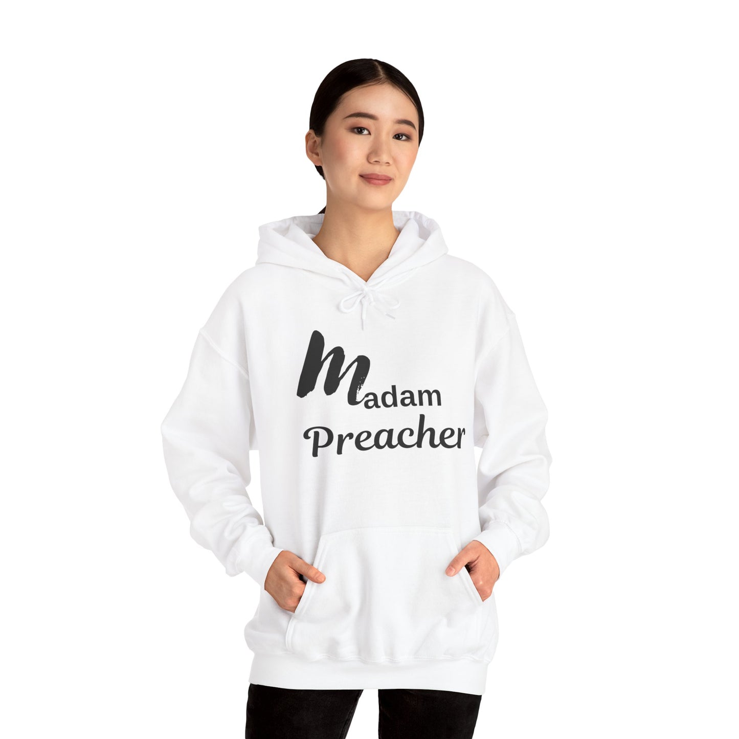 Madam Preacher Hooded Sweatshirt - Inspirational & Comfy Apparel for Religious Leaders