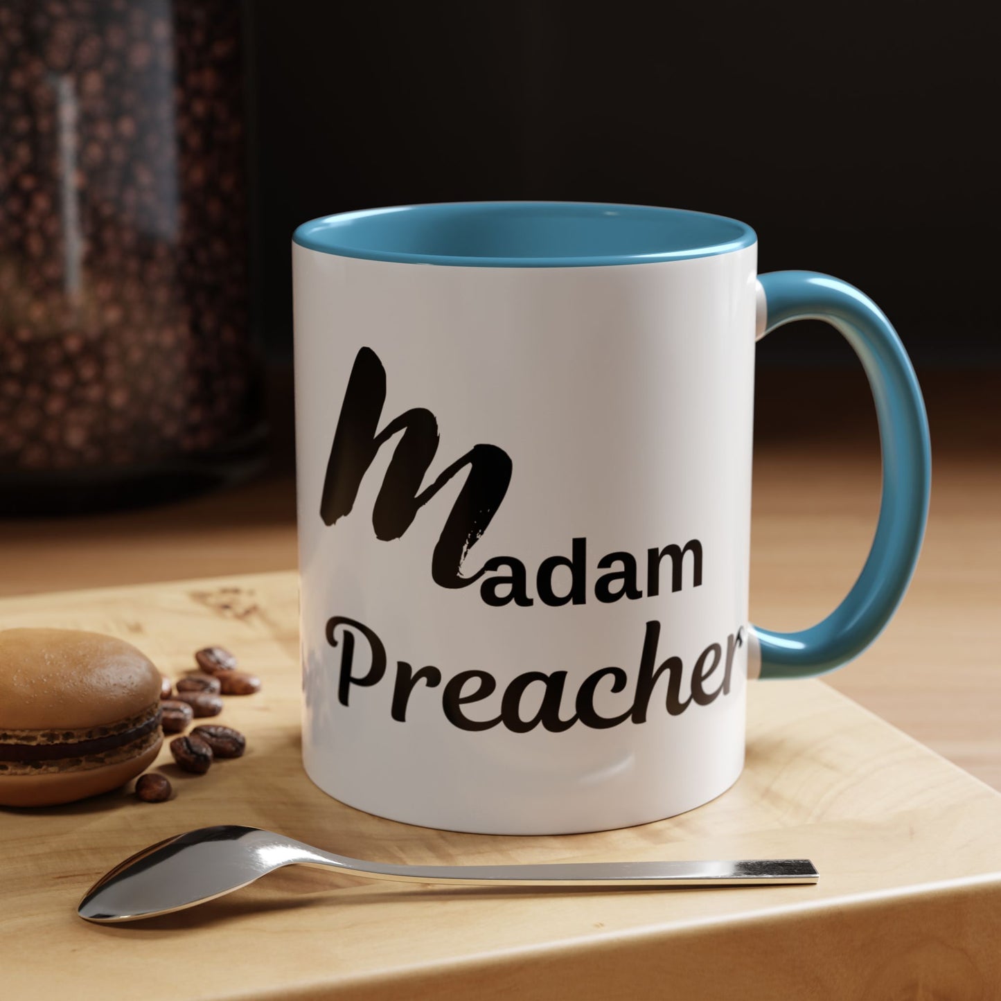 Madam Preacher Accent Coffee Mug - Multi Color handle