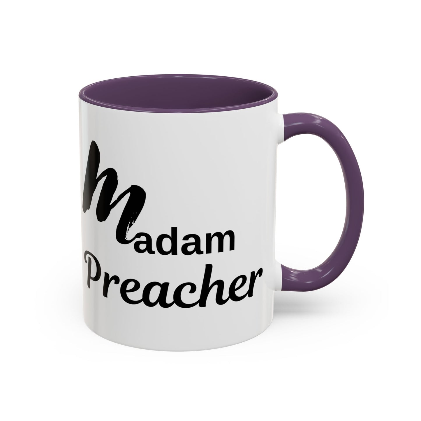 Madam Preacher Accent Coffee Mug - Multi Color handle